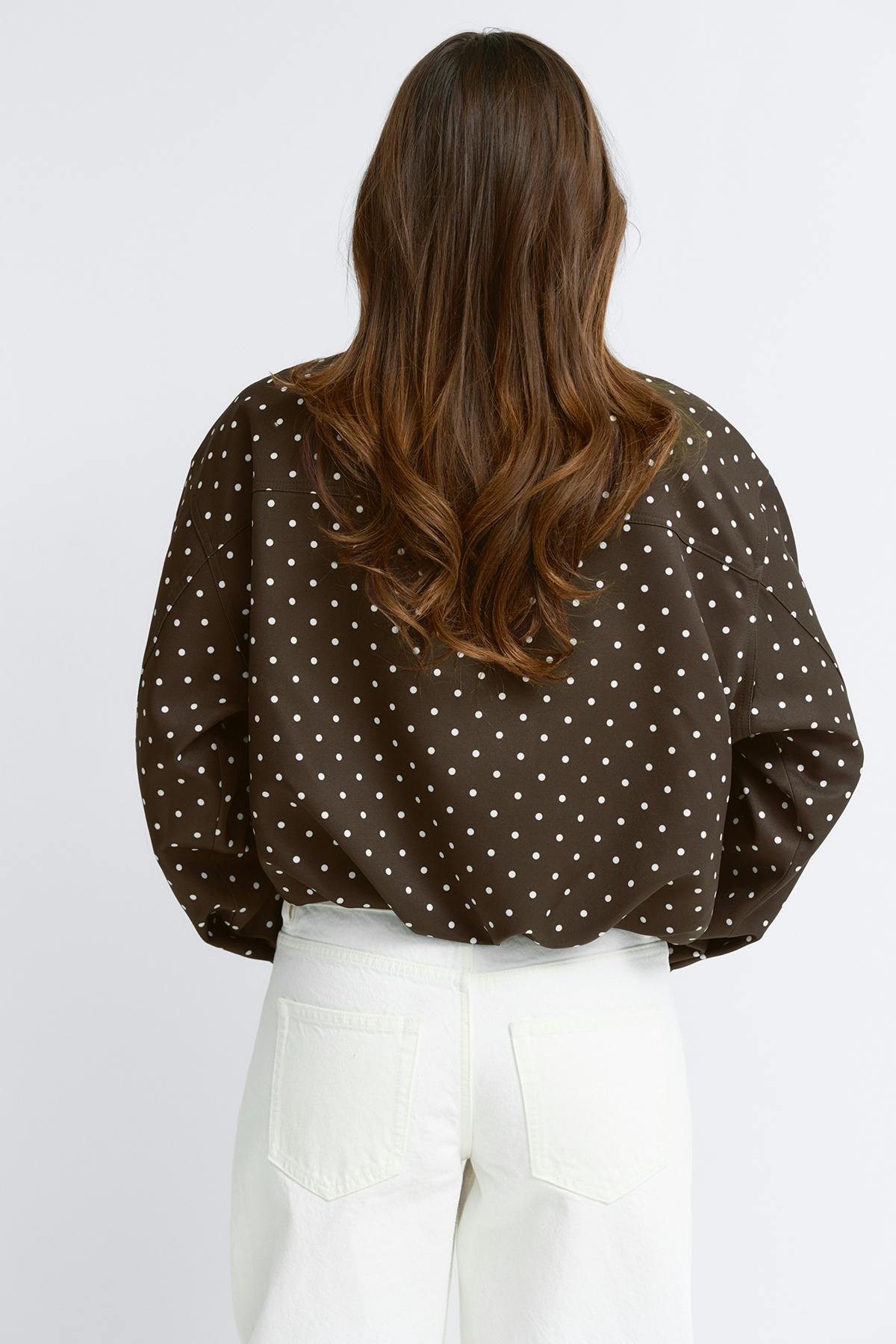 LUMARYA - Chaqueta de cuello alto con lunares