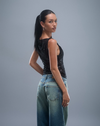 LUMARYA ⎹ Nude Noir Top